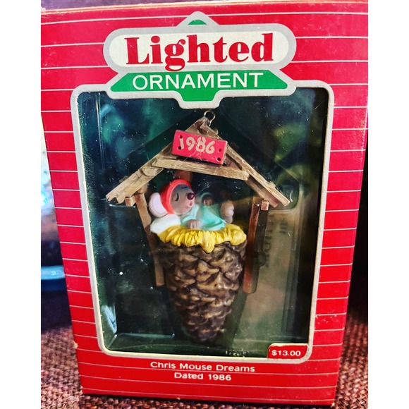 Vintage Hallmark Holiday Magic Chris Mouse Dreams 1986 - Picture 1 of 12